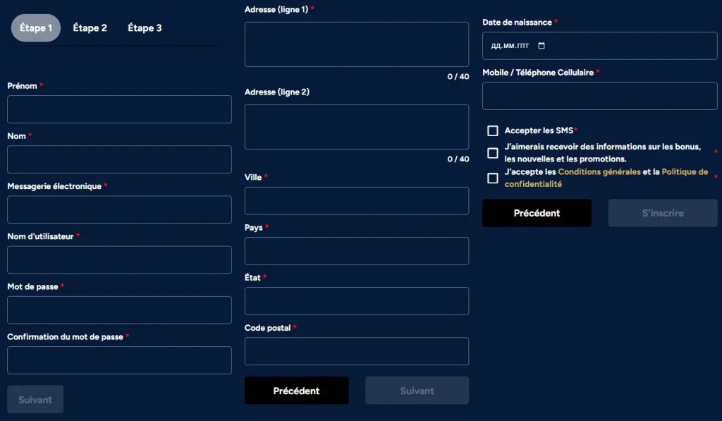 La Riviera Casino Inscription et vérification KYC
